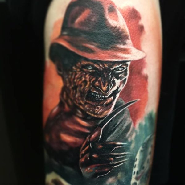 Freddy Krueger by FREAKCASTLE  Freddy krueger drawing Horror movie tattoos  Freddy krueger art