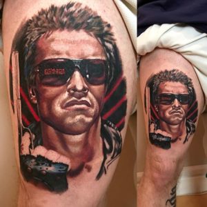 Arnold Schwarzenegger as The Terminator tattoo