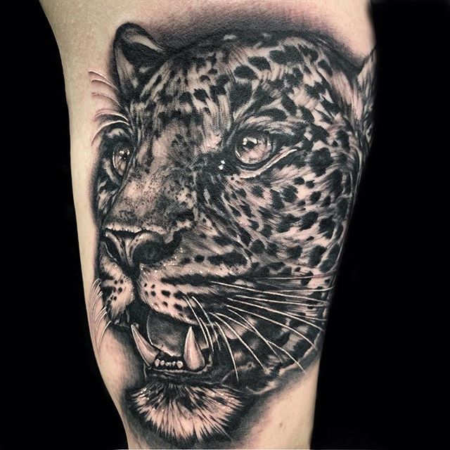 Big cat tattoo by RobinCZ on DeviantArt