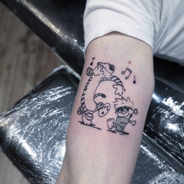70 Calvin And Hobbes Tattoo Designs For Men  Comic Ideas
