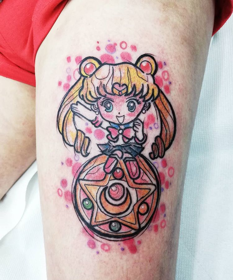 Super cute moon stick for Tahni  tattoo tattooart tattooideas  sailormoon sailormoontattoo animetattoo cutetattoo colourtattoo   Instagram