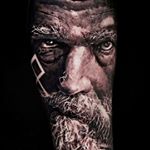 Tattoo uploaded by Alo Loco Tattoo • Portrait of Odin, Viking God of War in  black and grey realism, London, UK