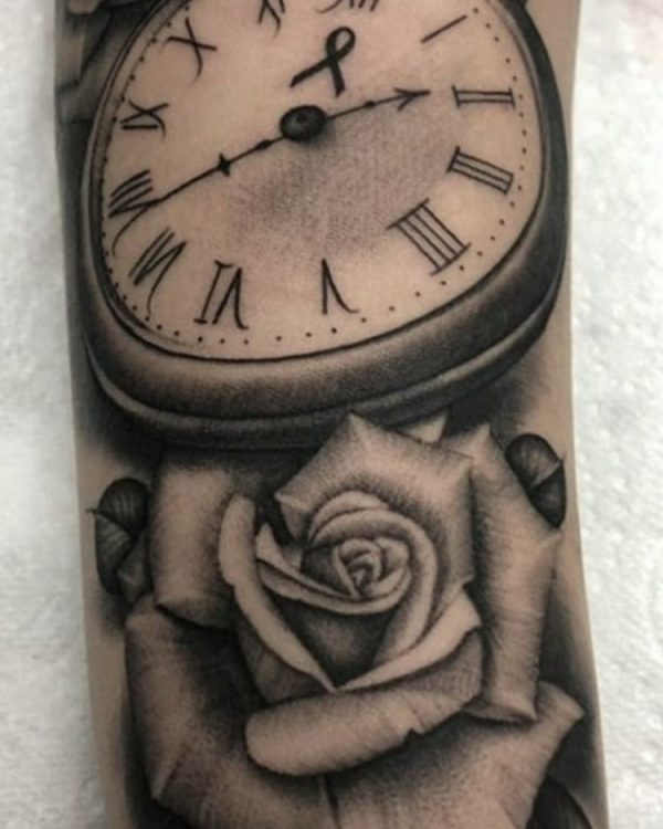 Pocket watch & Rose