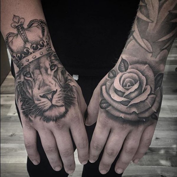 I posted the lion the rose and the shitty clock from a local shop  earlier Here are two more lions from the same artist  rshittytattoos